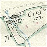 Detail of manuscript map of Low Green Field