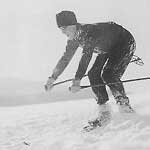 Photograph of William Rathbone IX skiing