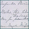 Detail of letter from Owen