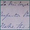 Detail of letter