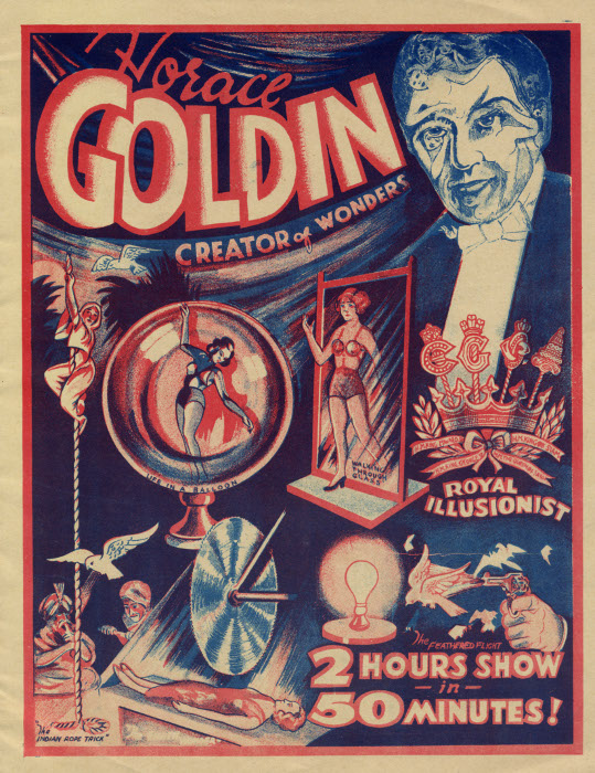 Programme for Horace Goldin